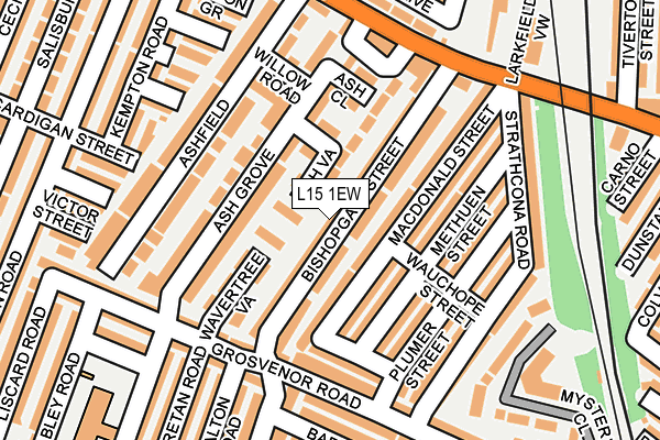 L15 1EW map - OS OpenMap – Local (Ordnance Survey)