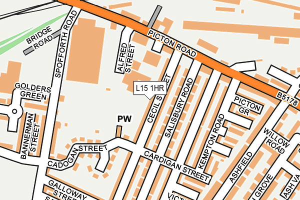 L15 1HR map - OS OpenMap – Local (Ordnance Survey)