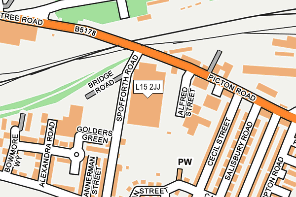 L15 2JJ map - OS OpenMap – Local (Ordnance Survey)