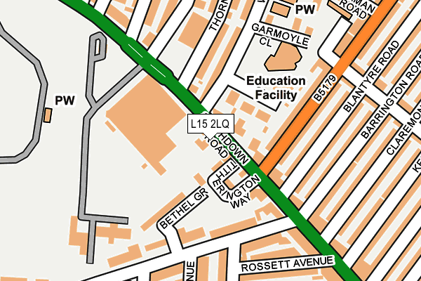 L15 2LQ map - OS OpenMap – Local (Ordnance Survey)