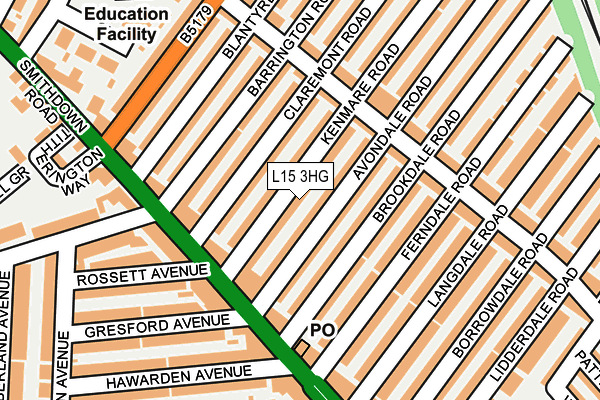 L15 3HG map - OS OpenMap – Local (Ordnance Survey)