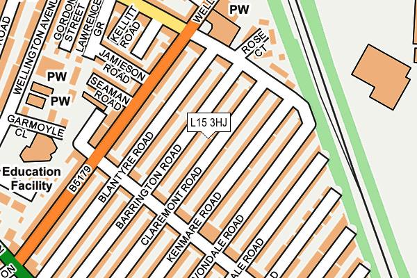 L15 3HJ map - OS OpenMap – Local (Ordnance Survey)