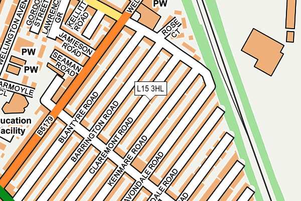 L15 3HL map - OS OpenMap – Local (Ordnance Survey)