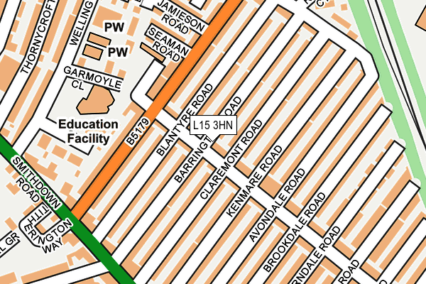 L15 3HN map - OS OpenMap – Local (Ordnance Survey)