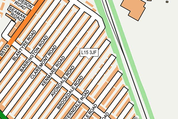 L15 3JF map - OS OpenMap – Local (Ordnance Survey)