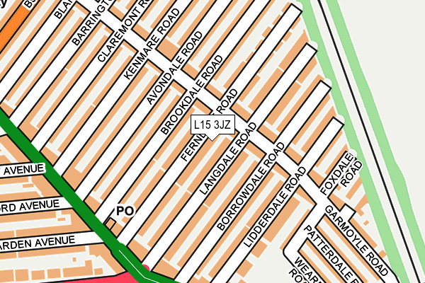 L15 3JZ map - OS OpenMap – Local (Ordnance Survey)