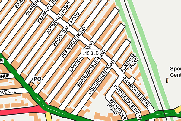 L15 3LD map - OS OpenMap – Local (Ordnance Survey)