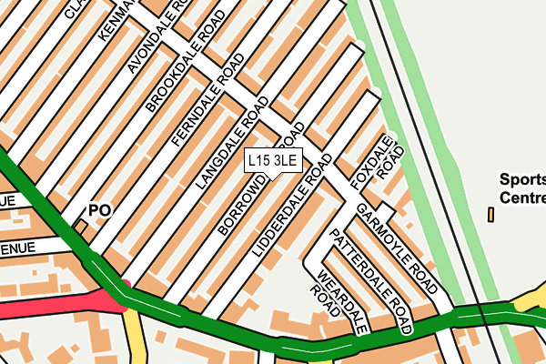 L15 3LE map - OS OpenMap – Local (Ordnance Survey)