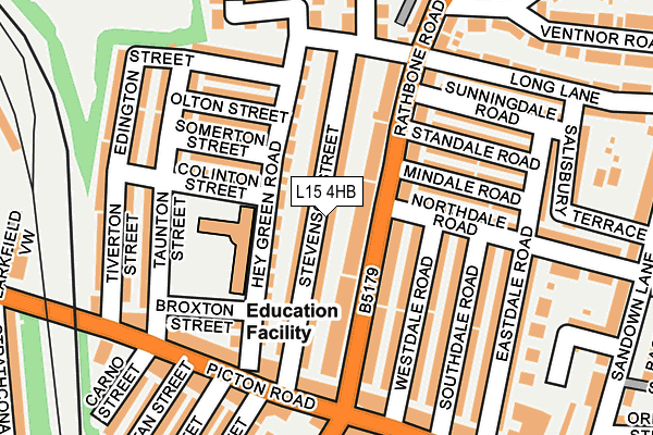 L15 4HB map - OS OpenMap – Local (Ordnance Survey)