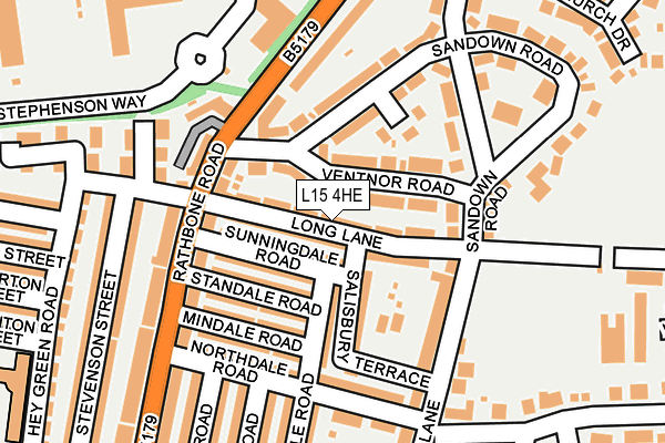 L15 4HE map - OS OpenMap – Local (Ordnance Survey)