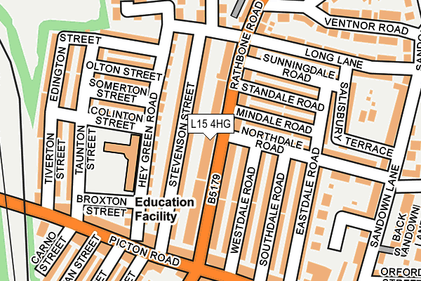 L15 4HG map - OS OpenMap – Local (Ordnance Survey)