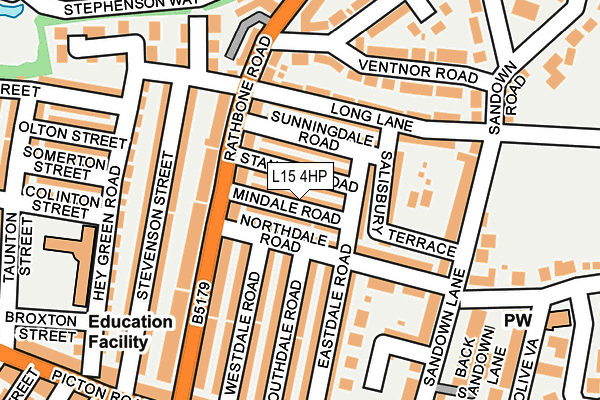 L15 4HP map - OS OpenMap – Local (Ordnance Survey)