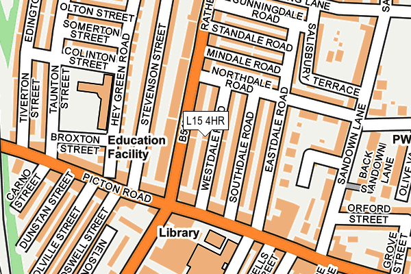 L15 4HR map - OS OpenMap – Local (Ordnance Survey)