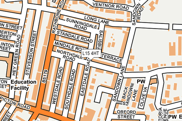 L15 4HT map - OS OpenMap – Local (Ordnance Survey)