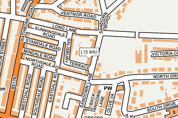 L15 4HU map - OS OpenMap – Local (Ordnance Survey)