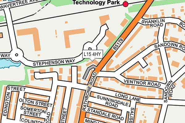 L15 4HY map - OS OpenMap – Local (Ordnance Survey)
