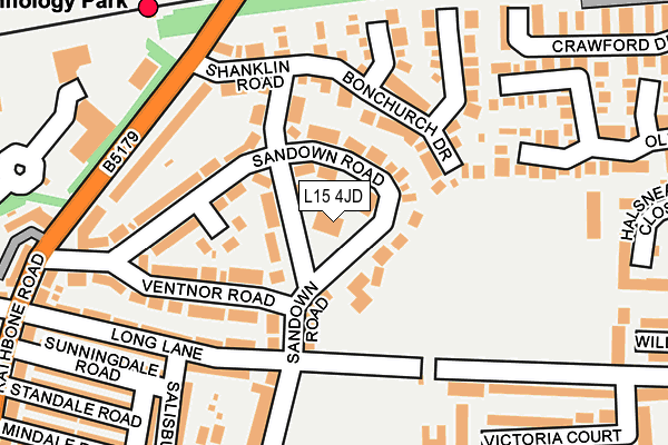 L15 4JD map - OS OpenMap – Local (Ordnance Survey)