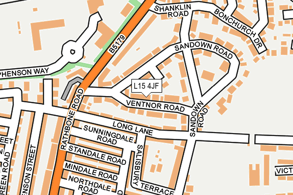 L15 4JF map - OS OpenMap – Local (Ordnance Survey)