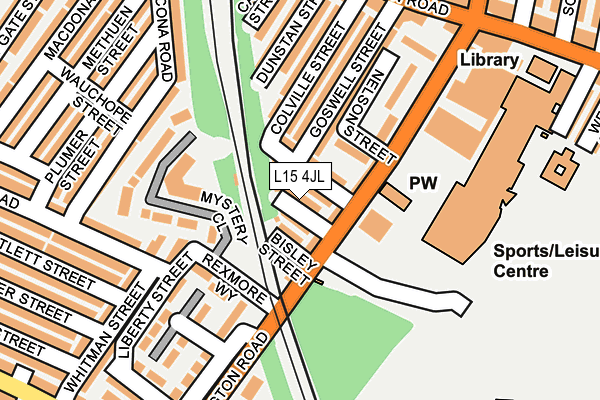 L15 4JL map - OS OpenMap – Local (Ordnance Survey)