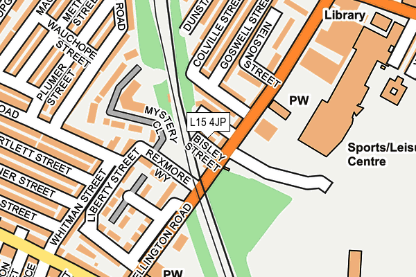 L15 4JP map - OS OpenMap – Local (Ordnance Survey)