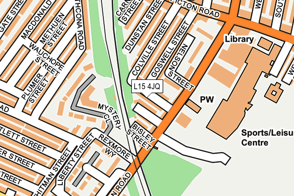 L15 4JQ map - OS OpenMap – Local (Ordnance Survey)