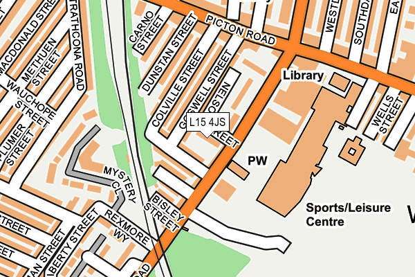 L15 4JS map - OS OpenMap – Local (Ordnance Survey)