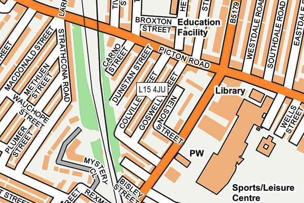 L15 4JU map - OS OpenMap – Local (Ordnance Survey)