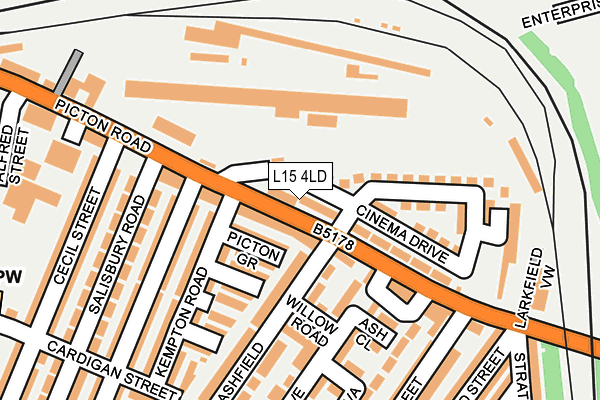 L15 4LD map - OS OpenMap – Local (Ordnance Survey)