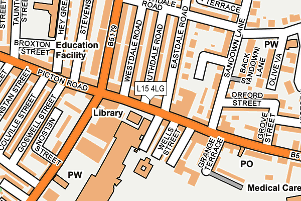 L15 4LG map - OS OpenMap – Local (Ordnance Survey)