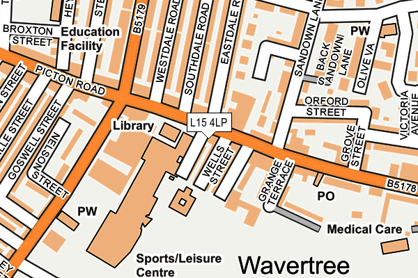 L15 4LP map - OS OpenMap – Local (Ordnance Survey)