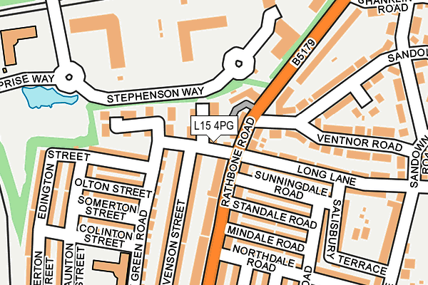 L15 4PG map - OS OpenMap – Local (Ordnance Survey)