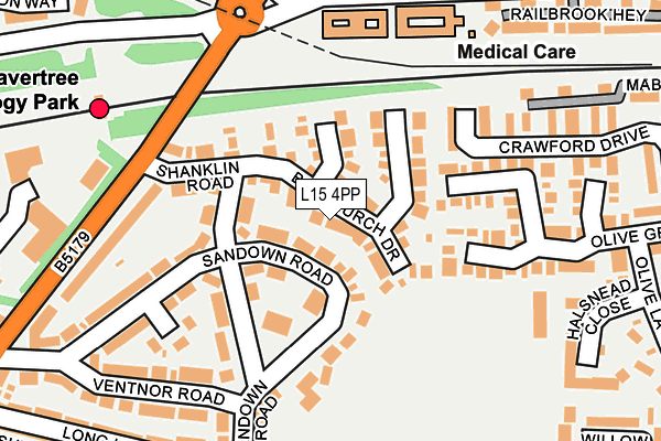 L15 4PP map - OS OpenMap – Local (Ordnance Survey)