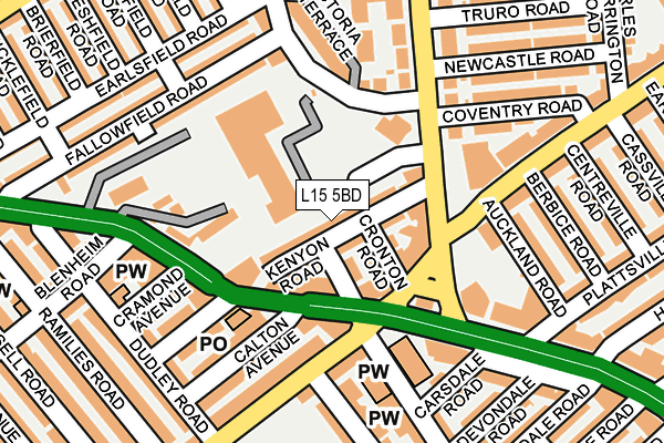 L15 5BD map - OS OpenMap – Local (Ordnance Survey)