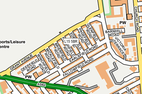 L15 5BR map - OS OpenMap – Local (Ordnance Survey)