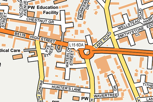 L15 6DA map - OS OpenMap – Local (Ordnance Survey)