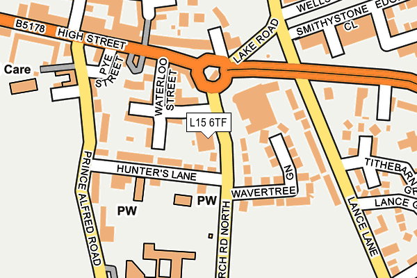 L15 6TF map - OS OpenMap – Local (Ordnance Survey)