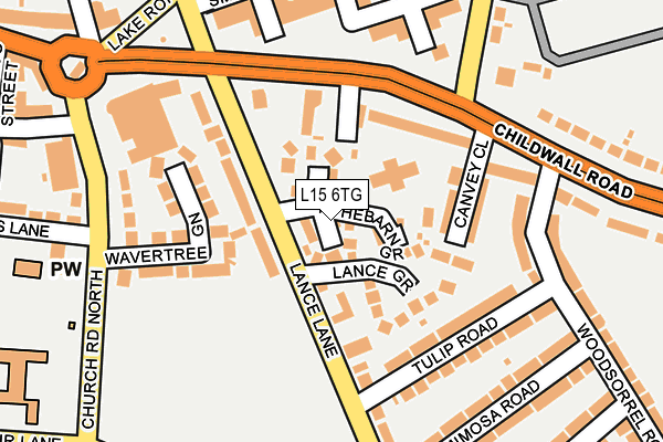 L15 6TG map - OS OpenMap – Local (Ordnance Survey)