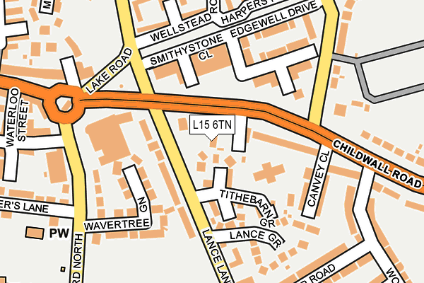 L15 6TN map - OS OpenMap – Local (Ordnance Survey)