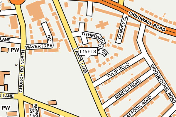 L15 6TS map - OS OpenMap – Local (Ordnance Survey)
