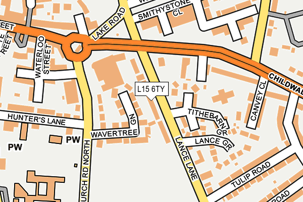 L15 6TY map - OS OpenMap – Local (Ordnance Survey)