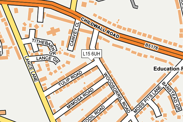 L15 6UH map - OS OpenMap – Local (Ordnance Survey)