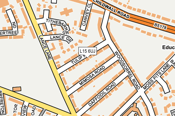 L15 6UJ map - OS OpenMap – Local (Ordnance Survey)