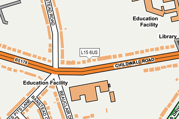 L15 6US map - OS OpenMap – Local (Ordnance Survey)