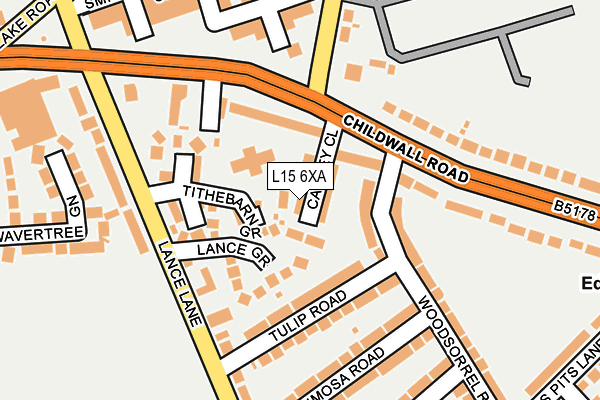 L15 6XA map - OS OpenMap – Local (Ordnance Survey)