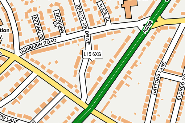 L15 6XG map - OS OpenMap – Local (Ordnance Survey)