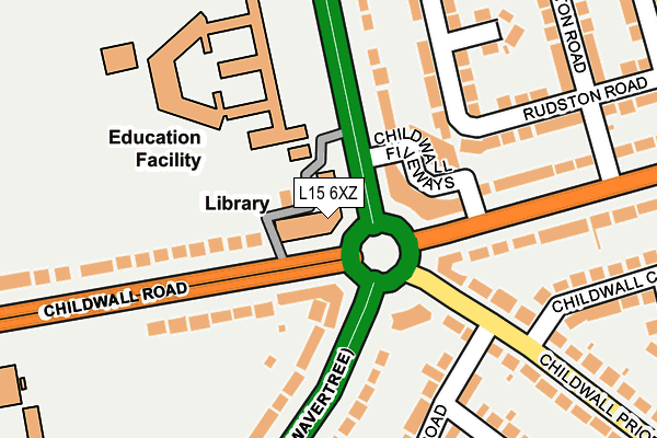 L15 6XZ map - OS OpenMap – Local (Ordnance Survey)