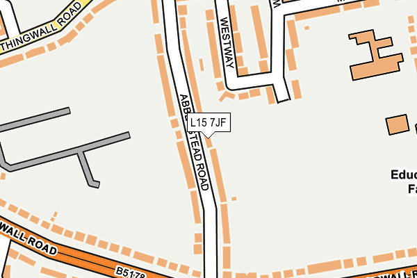 L15 7JF map - OS OpenMap – Local (Ordnance Survey)