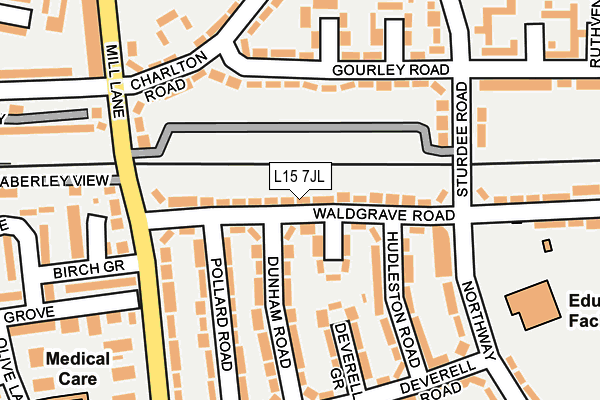 L15 7JL map - OS OpenMap – Local (Ordnance Survey)