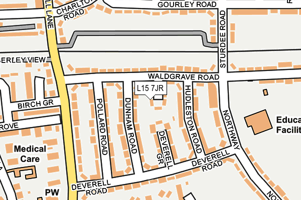 L15 7JR map - OS OpenMap – Local (Ordnance Survey)