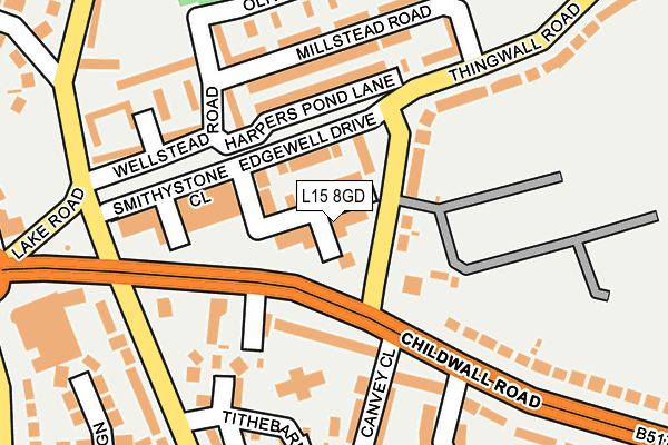 L15 8GD map - OS OpenMap – Local (Ordnance Survey)